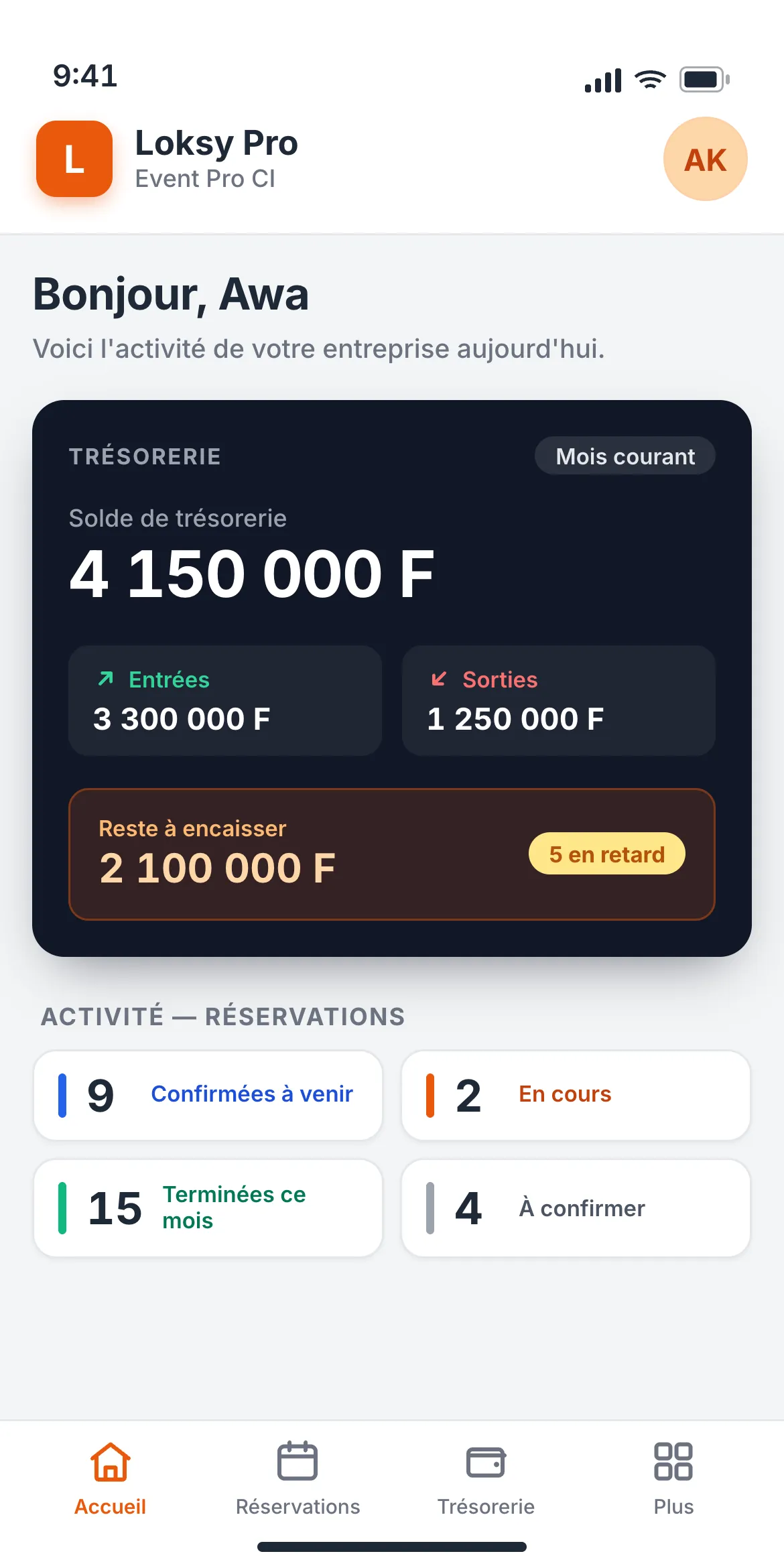Interface de Loksy Pro
